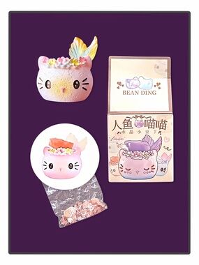 Mermaid Kitty Crystal Beanie